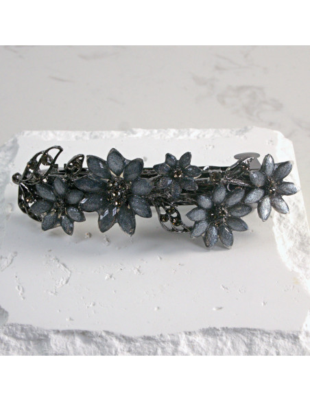 Klamra francuska 5 kwiatków kryształki Lolita Akcesoria