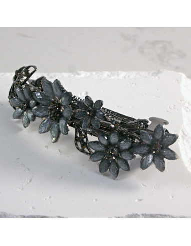 Klamra francuska 5 kwiatków kryształki Lolita...