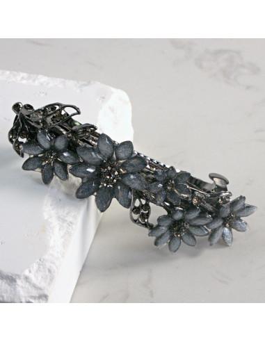 Klamra francuska 5 kwiatków kryształki Lolita...