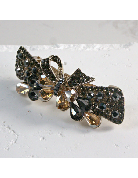 Klamra francuska kokarda z kryształkami Lolita Akcesoria