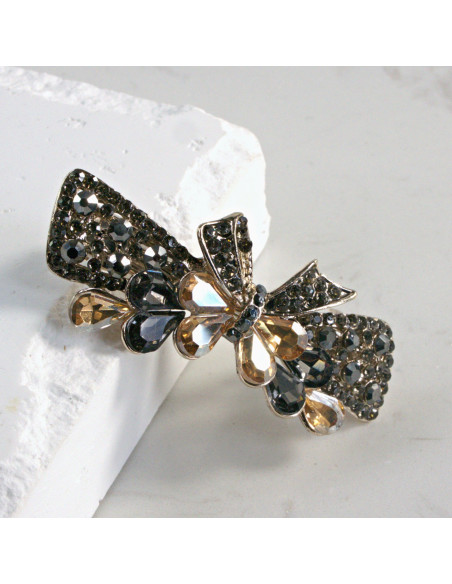 Klamra francuska kokarda z kryształkami Lolita Akcesoria