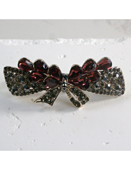 Klamra francuska kokarda z kryształkami Lolita Akcesoria