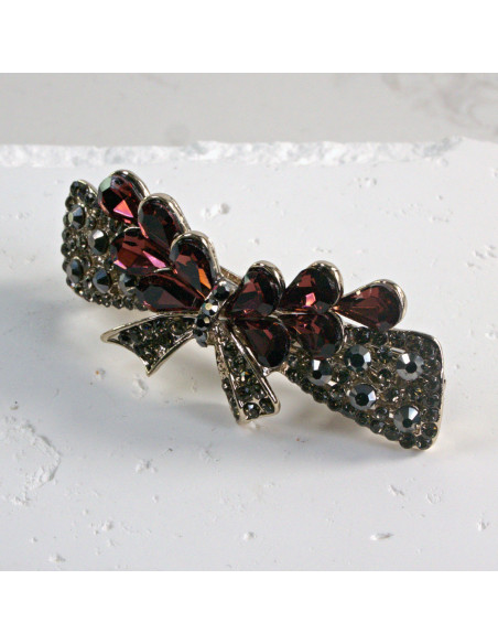 Klamra francuska kokarda z kryształkami Lolita Akcesoria