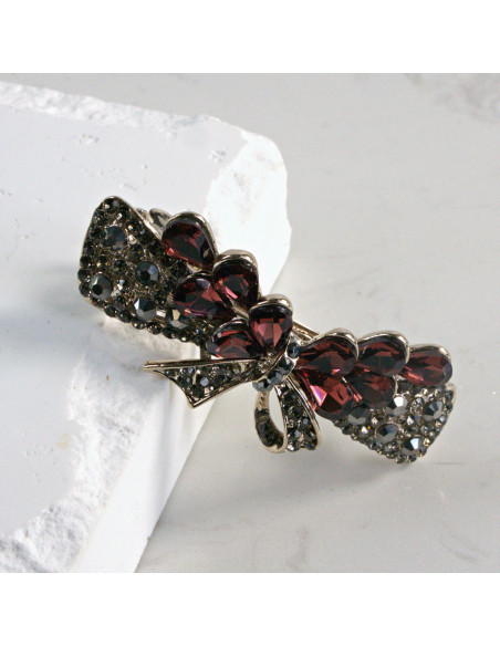 Klamra francuska kokarda z kryształkami Lolita Akcesoria