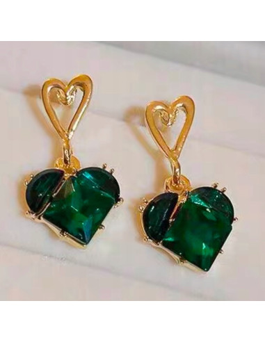 Kolczyki ZIELONE SERDUSZKA Lolita Accessories...