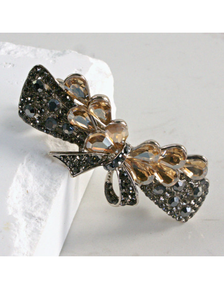 Klamra francuska kokarda z kryształkami Lolita Akcesoria