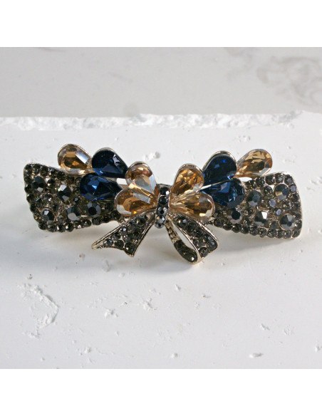 Klamra francuska kokarda z kryształkami Lolita Akcesoria