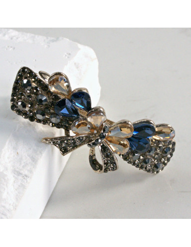 Klamra francuska kokarda z kryształkami Lolita...