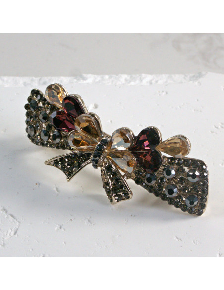 Klamra francuska kokarda z kryształkami Lolita Akcesoria