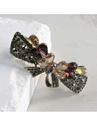 Klamra francuska kokarda z kryształkami Lolita...