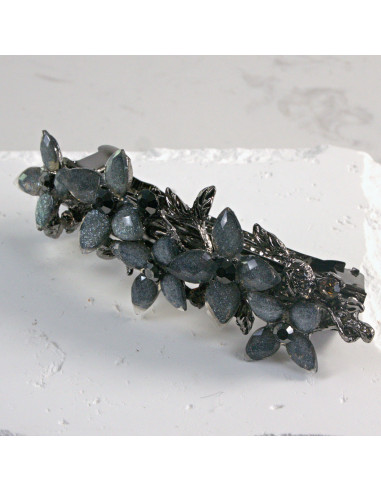 Klamra francuska 5 kwiatków z kryształkami...