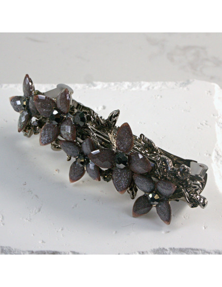 Klamra francuska 5 kwiatków z kryształkami Lolita Akcesoria