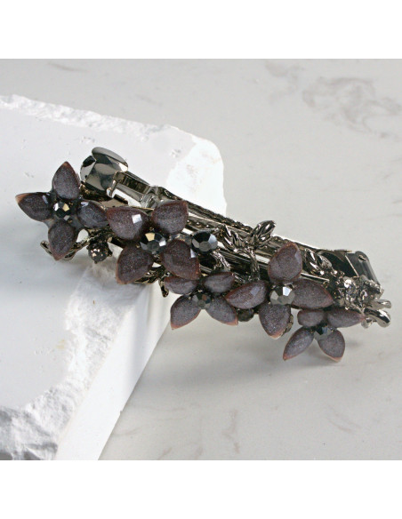 Klamra francuska 5 kwiatków z kryształkami Lolita Akcesoria