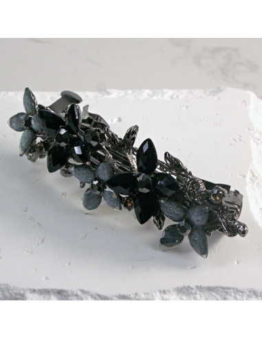 Klamra francuska 5 kwiatków z kryształkami...