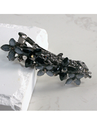 Klamra francuska 5 kwiatków z kryształkami...