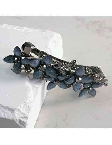 Klamra francuska 5 kwiatków z kryształkami...