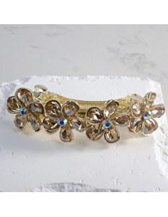 Klamra francuska 4 kwiatki z  z kryształkami Lolita...