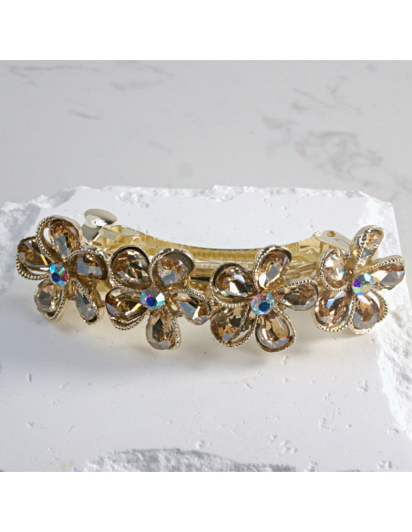 Klamra francuska 4 kwiatki z  z kryształkami Lolita Akcesoria