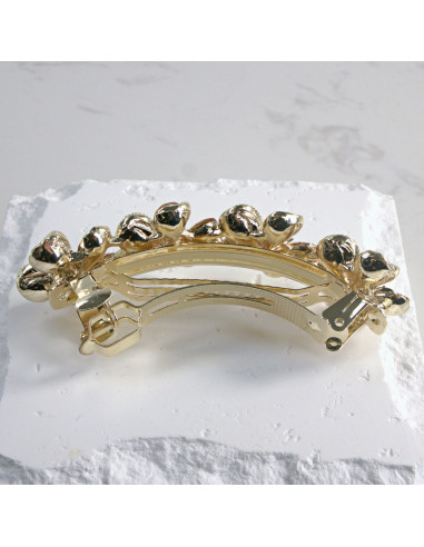 Klamra francuska 4 kwiatki z  z kryształkami...