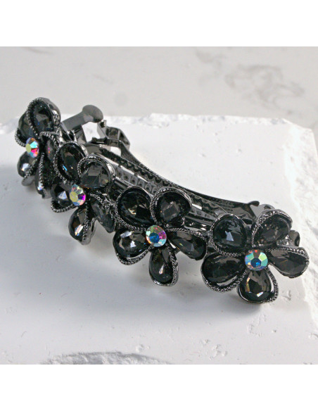 Klamra francuska 4 kwiatki z  z kryształkami Lolita Akcesoria