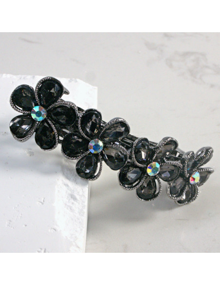 Klamra francuska 4 kwiatki z  z kryształkami Lolita Akcesoria