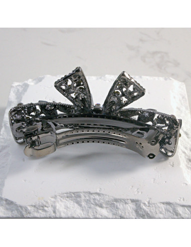 Klamra francuska kokarda z kryształkami i...