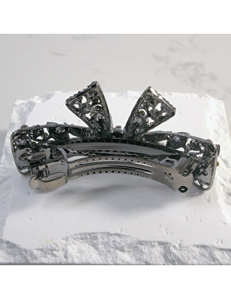 Klamra francuska kokarda z kryształkami i cekinami Lolita Akcesoria