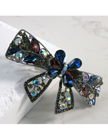 Klamra francuska kokarda z kryształkami i...