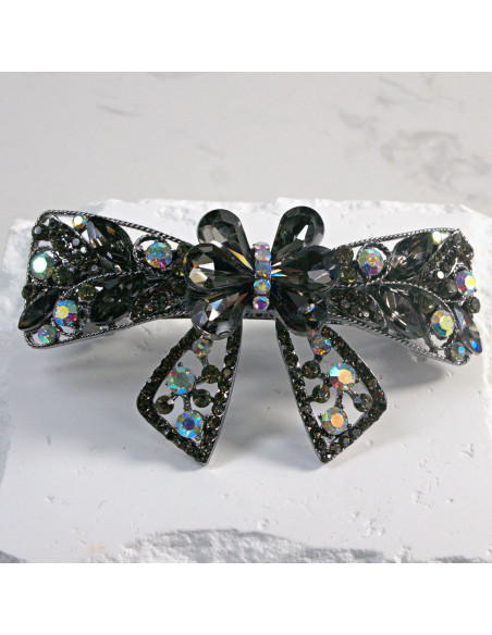 Klamra francuska kokarda z kryształkami i cekinami Lolita Akcesoria