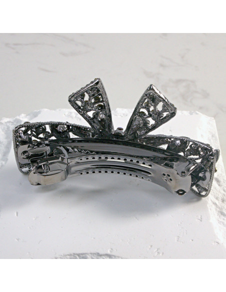 Klamra francuska kokarda z kryształkami i cekinami Lolita Akcesoria