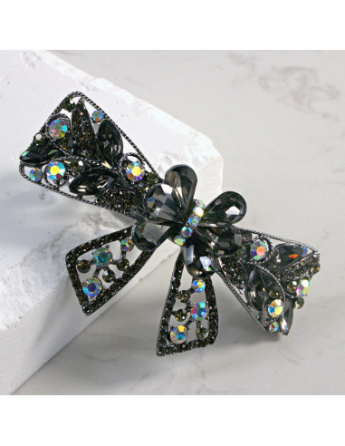 Klamra francuska kokarda z kryształkami i...