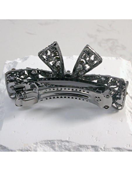 Klamra francuska kokarda z kryształkami i cekinami Lolita Akcesoria