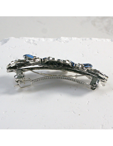 Klamra francuska 2 motyle z kryształkami i...