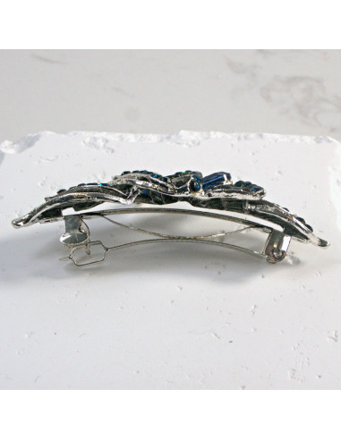 Klamra francuska listek z kryształkami i...