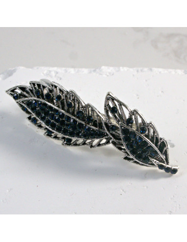 Klamra francuska 2 listki z cekinami Lolita...