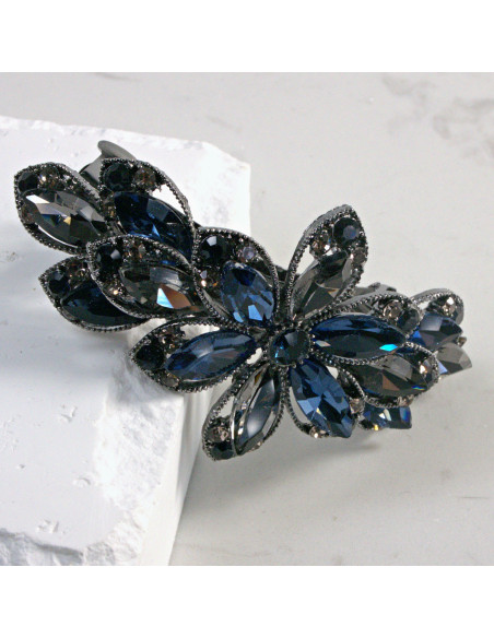 Klamra francuska duży kwiat z kryształkami Lolita Akcesoria