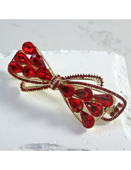 Klamra francuska kokarda z kryształkami Lolita Akcesoria