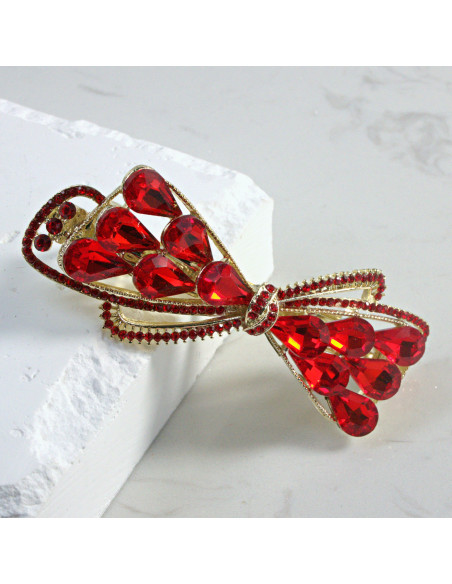 Klamra francuska kokarda z kryształkami Lolita Akcesoria