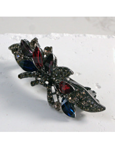 Klamra francuska listek z kryształkami i cekinami Lolita... 2