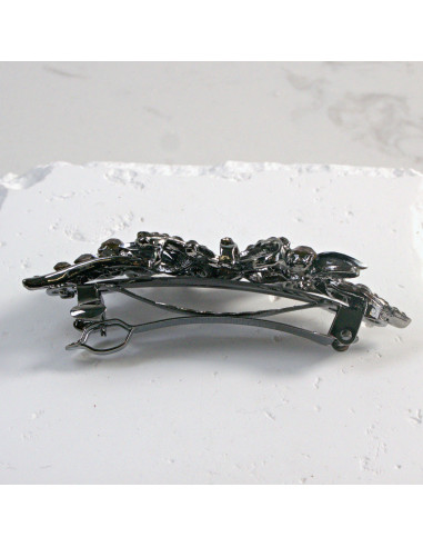 Klamra francuska listek z kryształkami i...