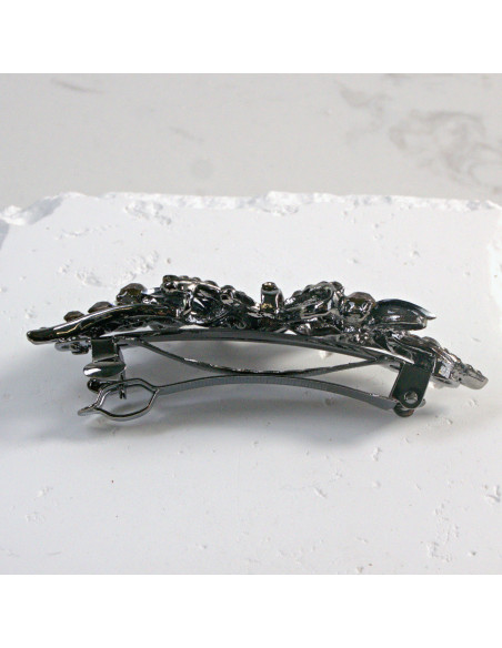 Klamra francuska listek z kryształkami i cekinami Lolita Akcesoria