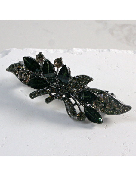 Klamra francuska listek z kryształkami i cekinami Lolita Akcesoria