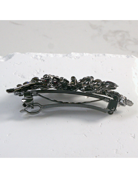 Klamra francuska listek z kryształkami i cekinami Lolita Akcesoria