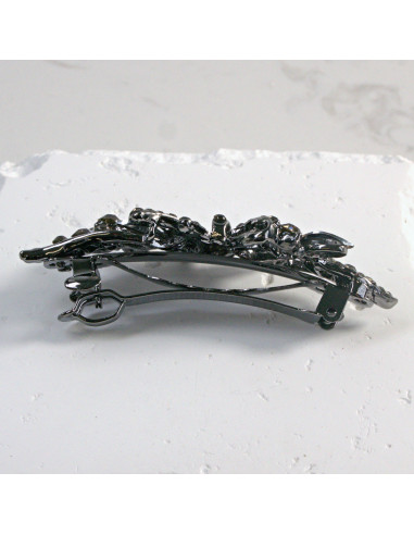 Klamra francuska listek z kryształkami i...