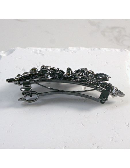 Klamra francuska listek z kryształkami i cekinami Lolita Akcesoria