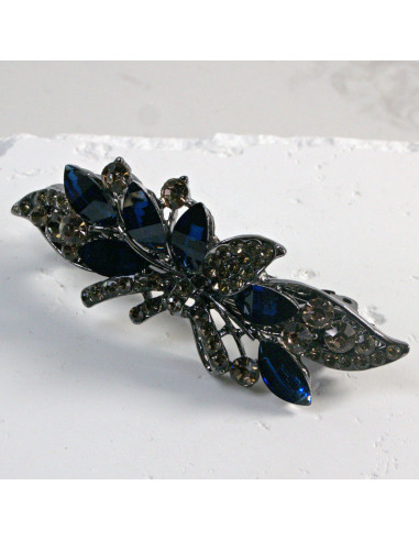 Klamra francuska listek z kryształkami i...