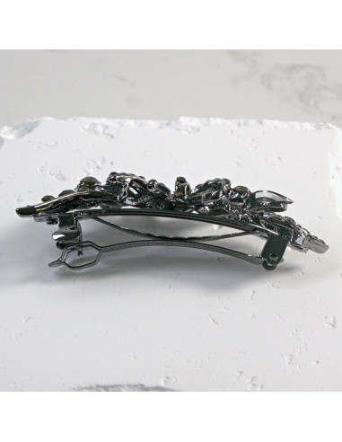 Klamra francuska listek z kryształkami i...