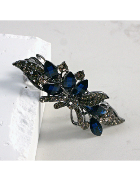 Klamra francuska listek z kryształkami i cekinami Lolita Akcesoria