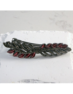 Klamra francuska gałązka z kryształkami i cekinami Lolita...