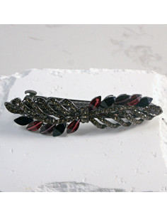 Klamra francuska gałązka z kryształkami i cekinami Lolita...